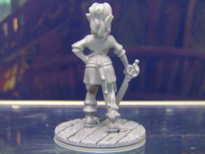 Demon Touched Female Pirate w/ Cutlass Mini Miniature Figure 3D Printed Model