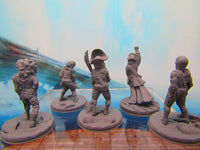 
              5pc Undead Pirate Zombie Ghost Crew Mini Miniature 3D Printed Model 28/32mm
            