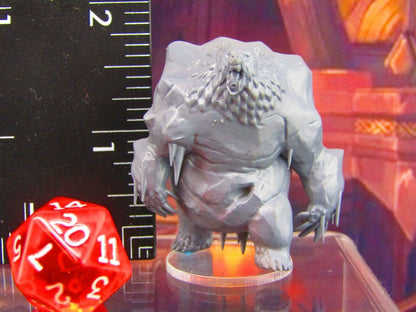Ice Frost Bear Mini Miniature Figure 3D Printed Model 28/32mm Scale RPG Fantasy