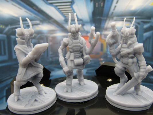 Alien Insectoids Lot of 3 Mini Miniature Scatter Terrain Scenery 3D Printed