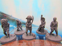 
              5pc Undead Pirate Zombie Ghost Crew Mini Miniature 3D Printed Model 28/32mm
            