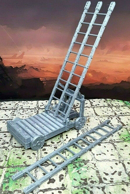 Castle Siege Ladders Siege Weapon Scatter Terrain 3D Printed Dungeons & Dragons