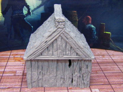 Fisherman's Shack with Shark Jaw & Removeable Roof Scenery Scatter Terrain Props
