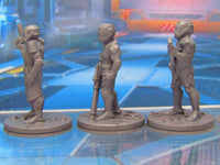 
              3pc Human Sci Fi Soldier Alliance Patrol Set Mini Miniature 3D Printed Model
            