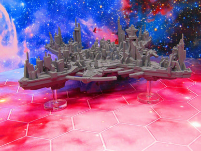 Gargantuan Space City Metropolis & Removeable Shield Starfinder Fleet Scale