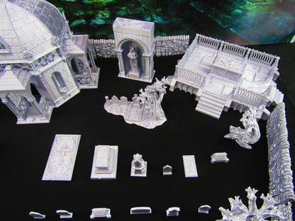 73pc Large Cemetery Graveyard Tomb Grave Set Scatter Terrain Scenery Tabletop