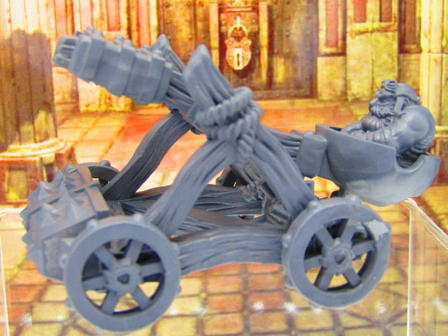 Dwarf a Pult Dwarf Launching Catapult Dwarf Mini Miniatures 3D Printed Model