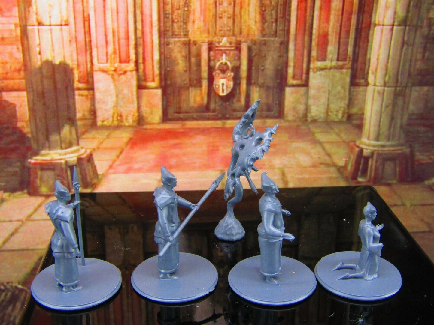 5pc Devout Masked Demonic Cultist Set Mini Miniature Model Character Figure