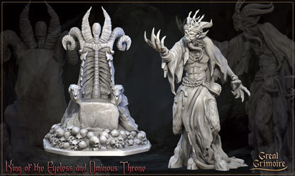 King of Eyeless W/ Throne Mini Miniature Model Figure RPG Tabletop Gaming D&D