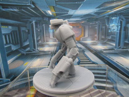 Modded R-Cee Loader Robot Droid w/ Shoulder Cannon Mini Miniature 3D Printed