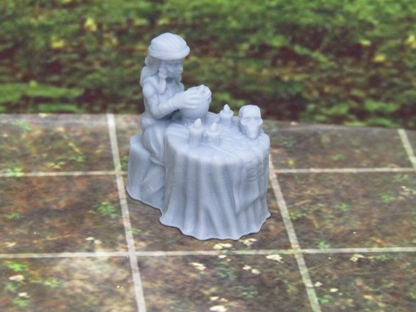 Gypsy Fortune Teller and Tent Mini Miniatures 3D Printed Model 28/32mm Scale RPG