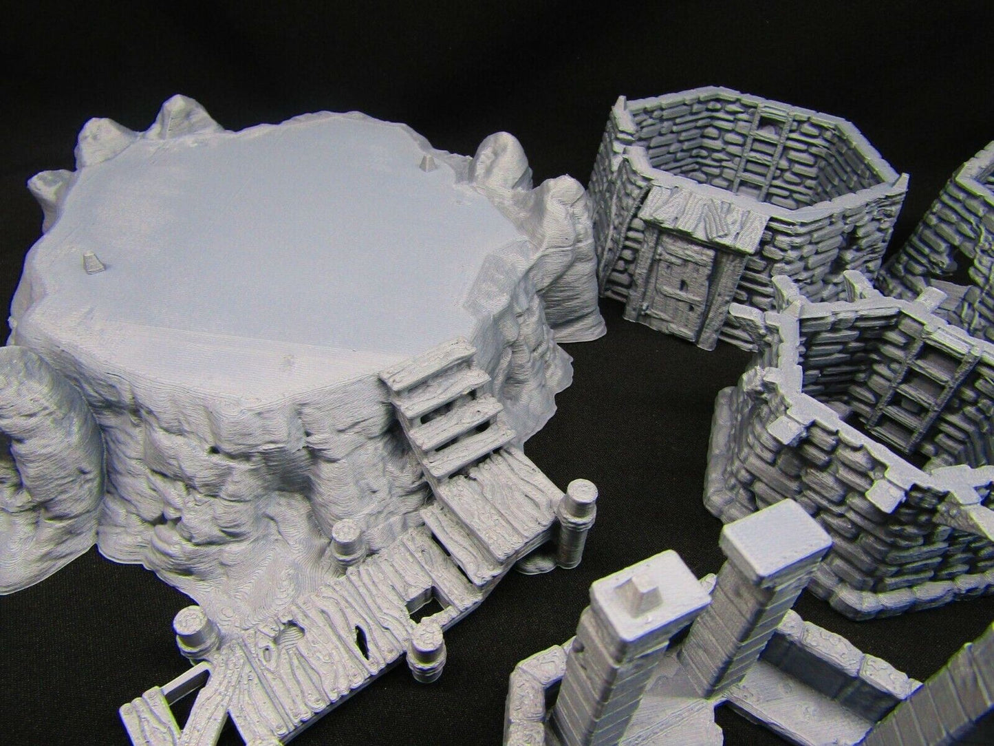 5 Floor Modular Ruined Stone Lighthouse Watchtower Terrain Scenery 28mm DnD