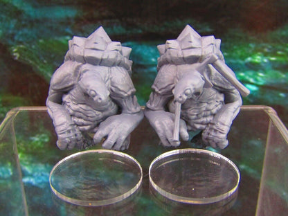 Zombie Tortle Turtle Race Pair Mini Miniature Figure Character 3D Printed Model