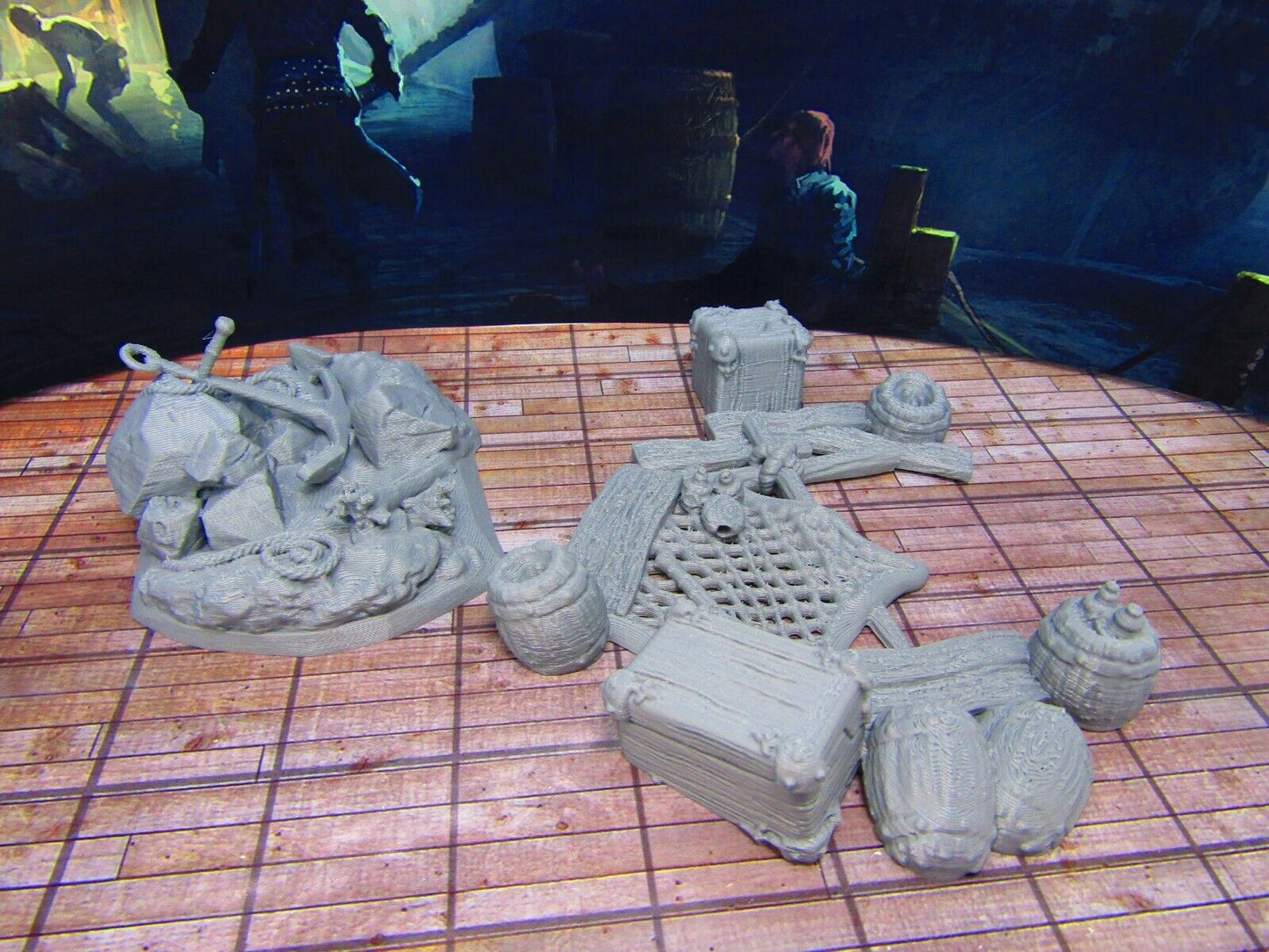 Shipwreck Debris & Anchor for Docks Coast Seashore Scenery Scatter Terrain