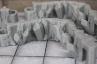 
              4pc Crystal Cavern Dungeonsticks Corner Curves Walls Map Tile Set Scenery D&D
            