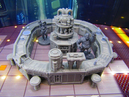 27pc Sci Fi Modular Bar Scenery Terrain Set w/ Mini Characters 3D Print