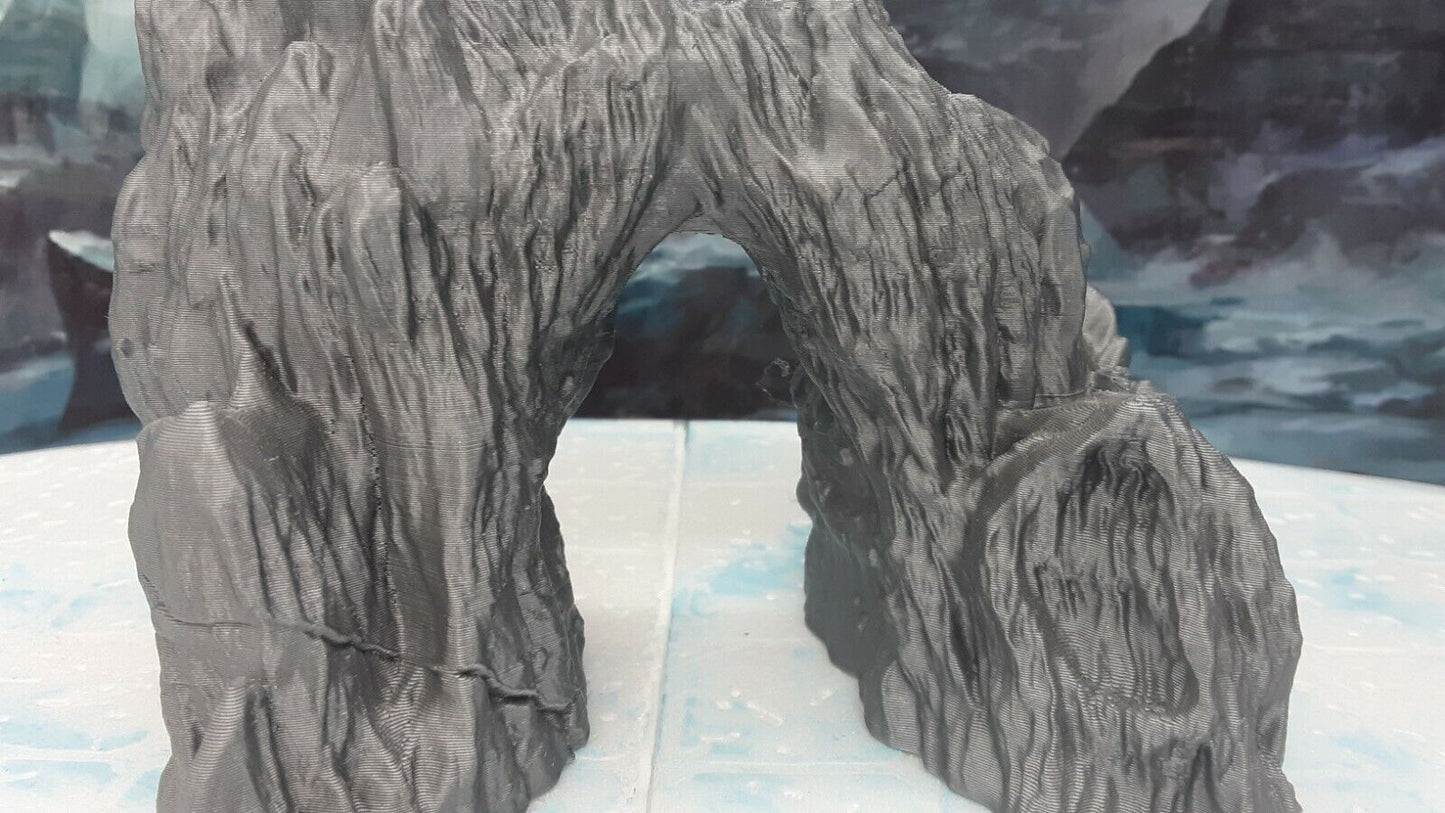 Snowy Mountain Icy Archway Scatter Terrain Scenery 28mm Dungeons & Dragons