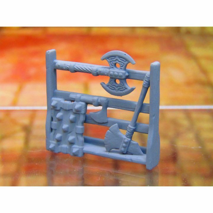Set of 5 Weapon Racks Scatter Terrain Scenery Props Miniatures