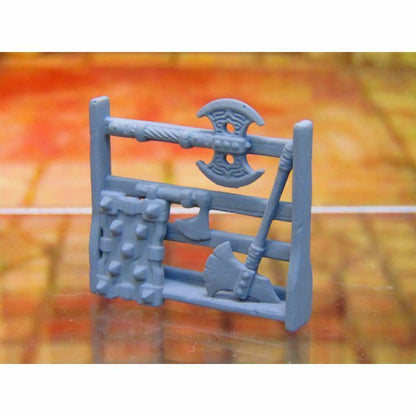 Set of 5 Weapon Racks Scatter Terrain Scenery Props Miniatures