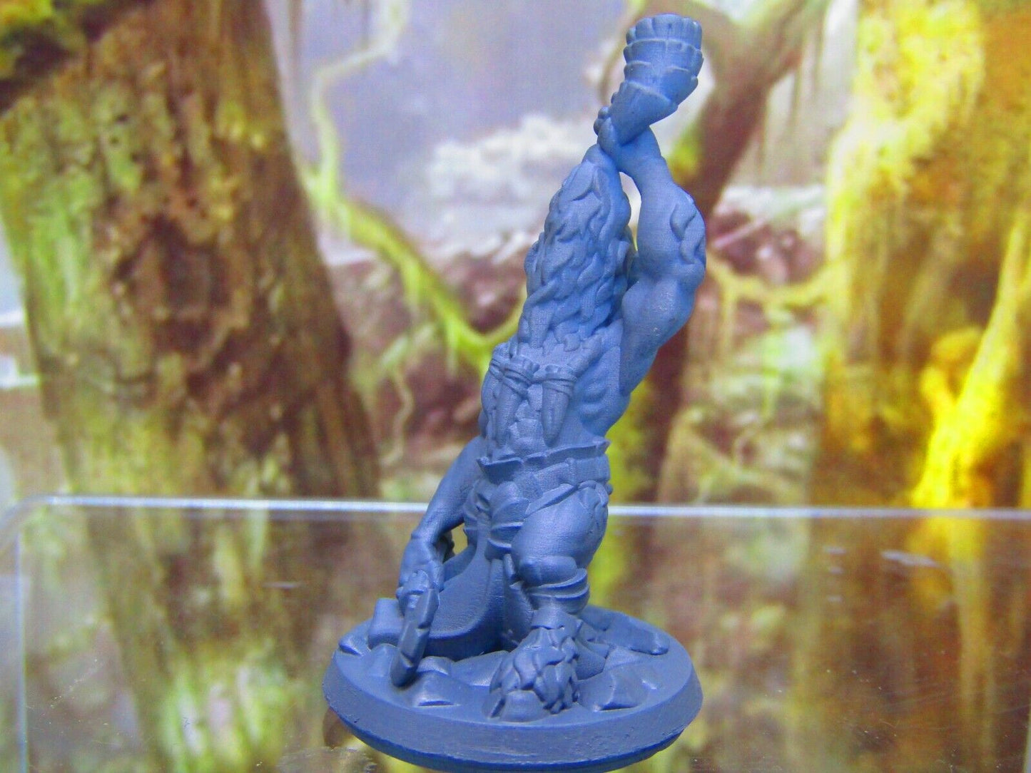 Goatman War Crier w/ Horn Mini Miniature Figure 3D Printed Model 28/32mm Scale
