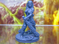 
              Tribal Jungle Warrior Wildcat Warrioress Mini Miniature Figure 3D Printed Model
            