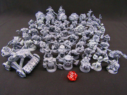 61pc Hold my Dwarf Set Mini Miniatures 3D Printed Player Characters NPC 28/32mm