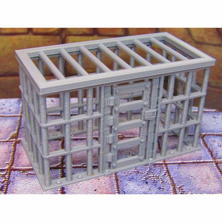 Steel Barred Prison Cell w/ Removeable Top Dungeon Scenery Scatter Terrain Props