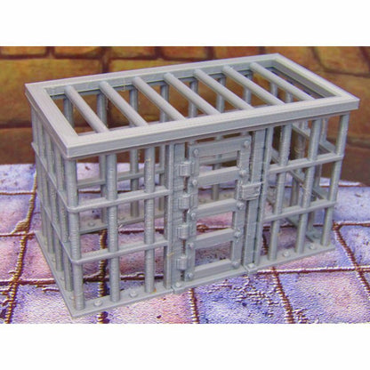 Steel Barred Prison Cell w/ Removeable Top Dungeon Scenery Scatter Terrain Props