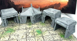 8 Piece Desert Tent Camp Set Scatter Terrain Tabletop Scenery Dungeons & Dragons