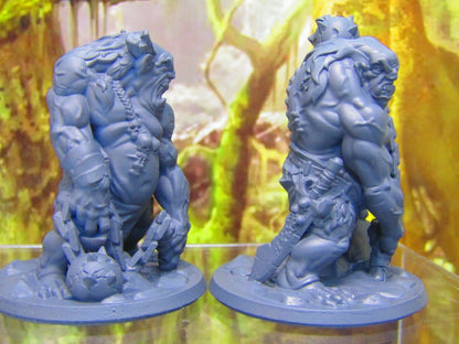 Troll Pair Mini Miniature Figure 3D Printed Model 28/32mm Scale Fantasy RPG