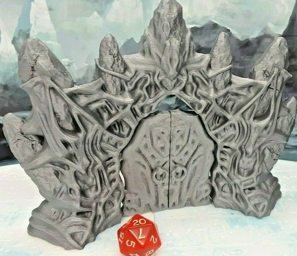 Ice Palace Castle Gates Scatter Terrain Set Scenery 28mm Dungeons & Dragons