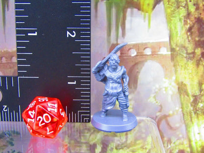 5pc Player Characters Dwarf, Elf, Half Orc, Half Elf, Human Mini Miniatures