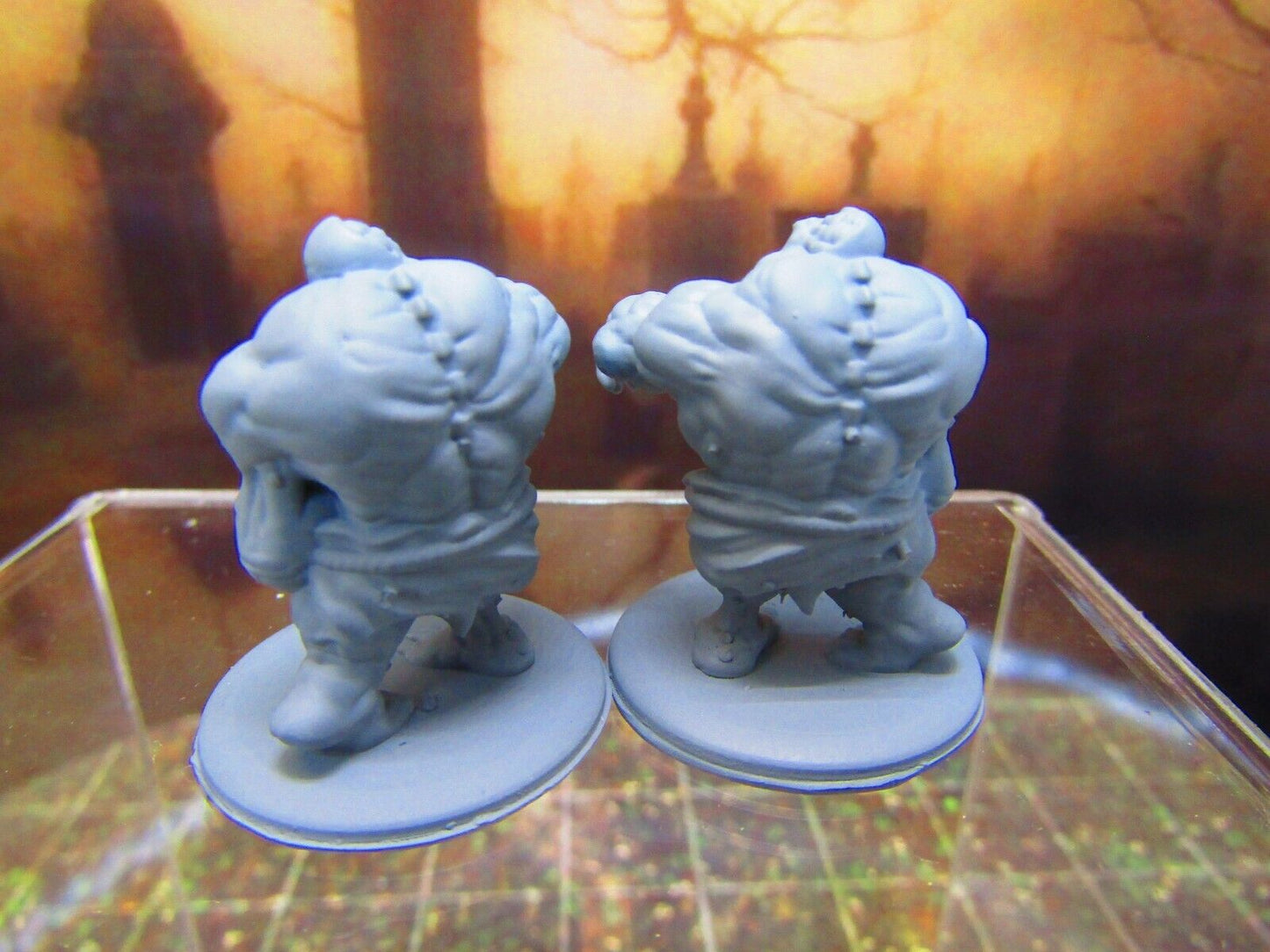 Pair of Undead Zombie Dwarves Monster Encounter Mini Miniature