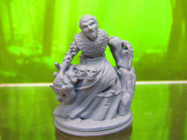 Evil Witch Sorceress Female Wizard Enchantress Mini Miniature 3D Printed Model