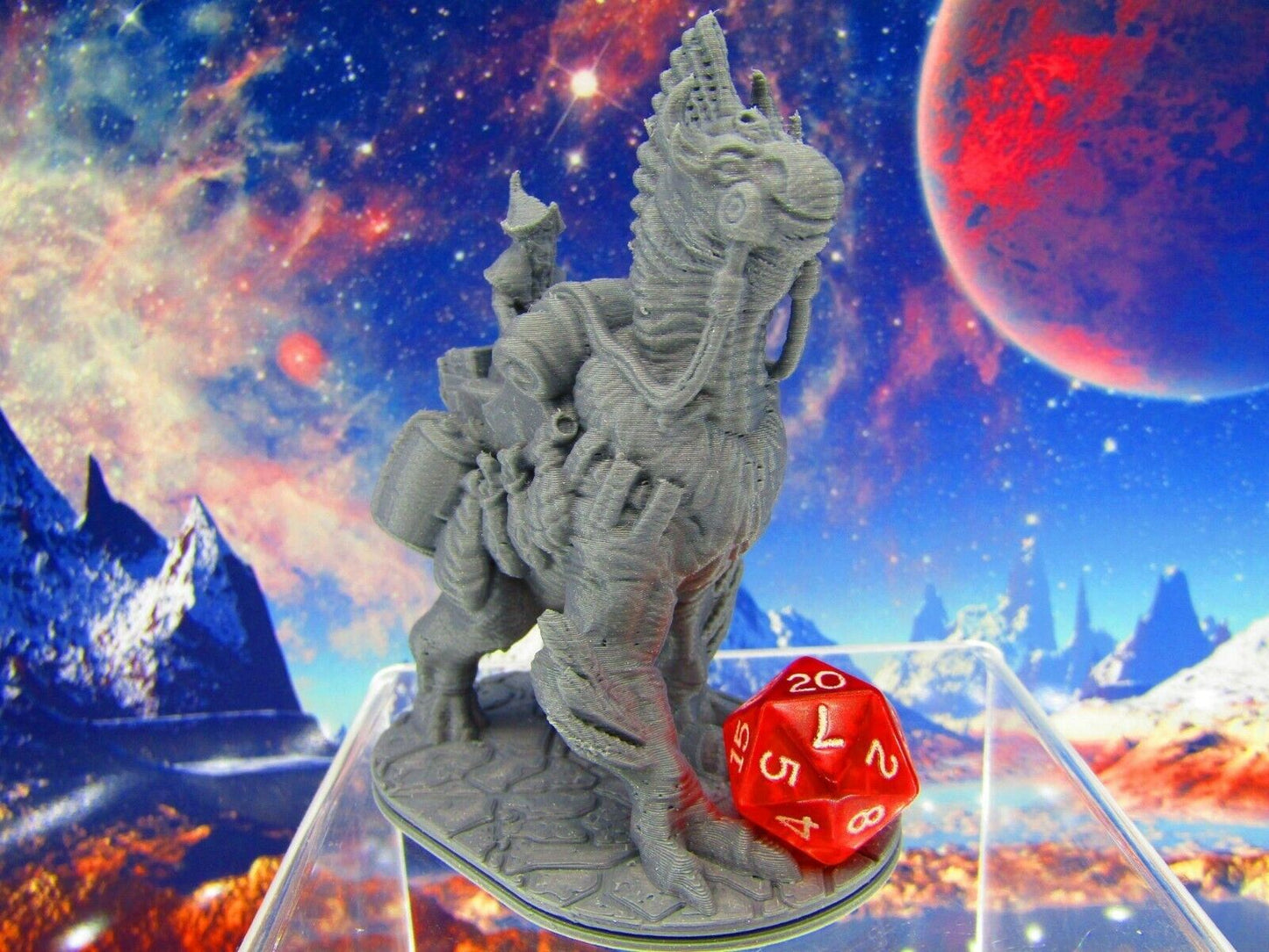 Alien Pack Beast Monster w/ Rider Mini Miniature Figure 3D Printed Model 28/32mm