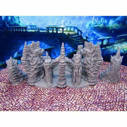 Merfolk Mermaid Deep Sea Royal Coral Throne Room Scenery Scatter Terrain Props