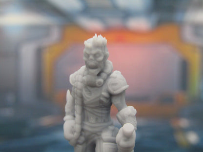 Alien Zombie Mutant w/ Chainsaw Sword Mini Miniature Figure 3D Printed Model