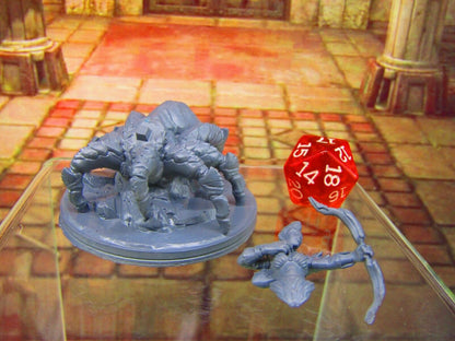 Dark Elf Arachnid Spider Archer Female Bowman Mini Miniature Figure 3D Printed