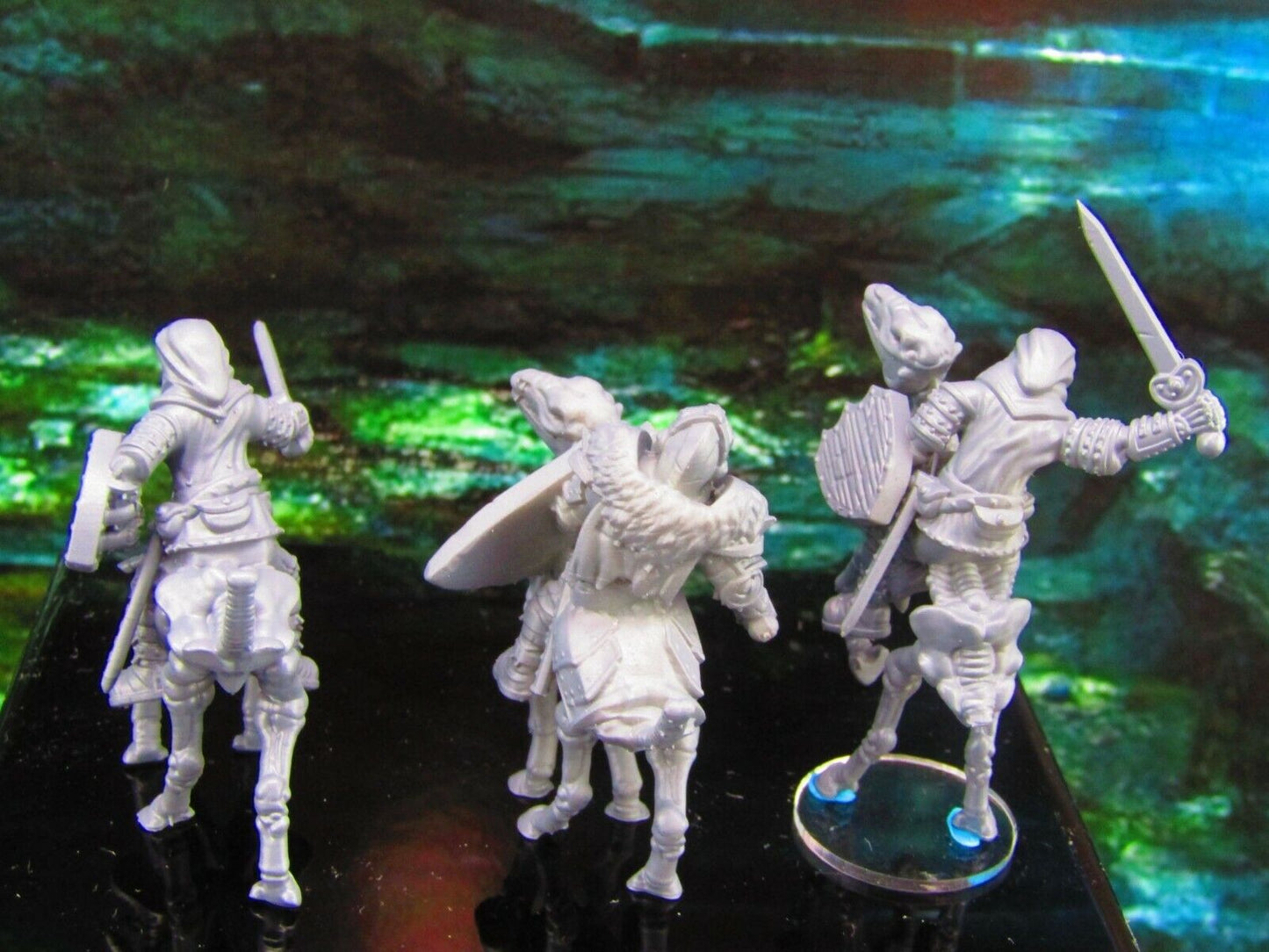 3pc Mounted Skeleton Horse Rider Cavalry Set Mini Miniature Model Character