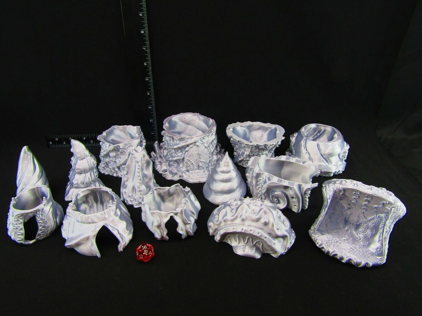 Sea Shell Village & Sea Tower Scatter Terrain Scenery 3D Printed Mini Miniature