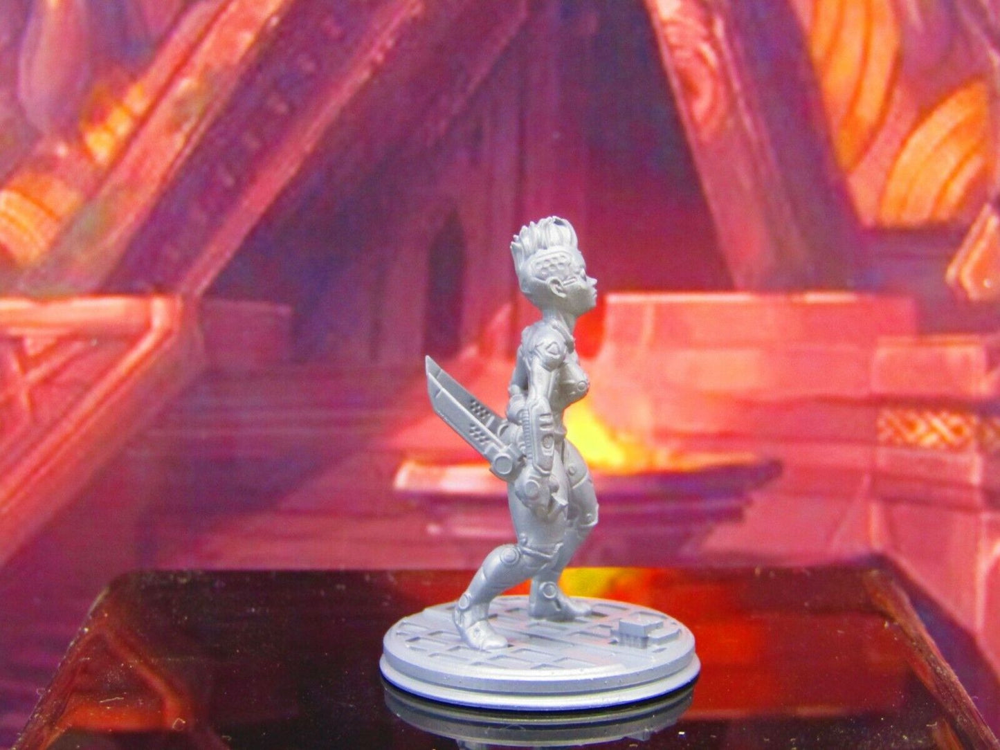 Keelie Cyberpunk Cyborg Female Mini Miniature Model Character Figure 28mm/32mm