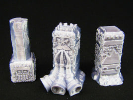 Warning Horn and Decorated Ancient Columns Scatter Terrain Scenery 3D Printed