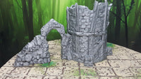 
              Watchtower Ruins Scatter Terrain Scenery 28mm Dungeons & Dragons 3D Printed
            