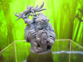 Druid Hermit Dwarf w/ Chicken for a Hat Mini Miniature 3D Printed Model 28/32mm