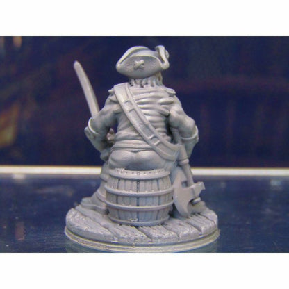 Dwarf Pirate on Barrel Mini Miniature Figure 3D Printed Model 28/32mm Scale