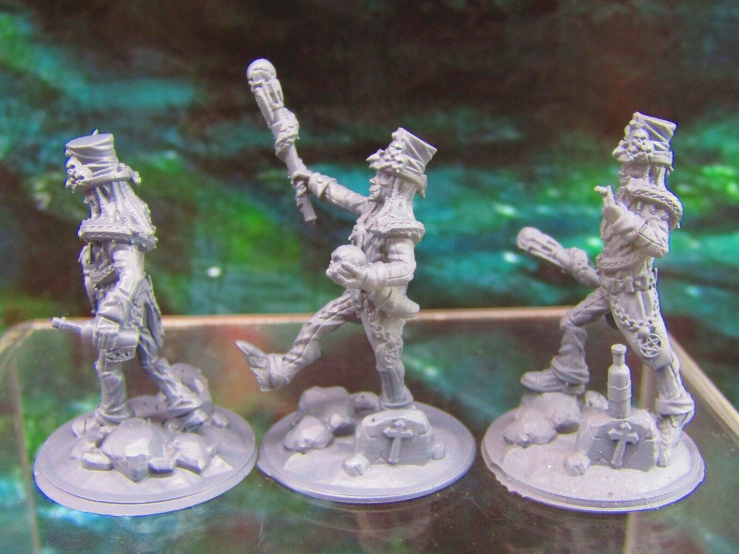 3pc Voodoo Priests Witch Doctors Mini Miniature Figure 3D Printed Model