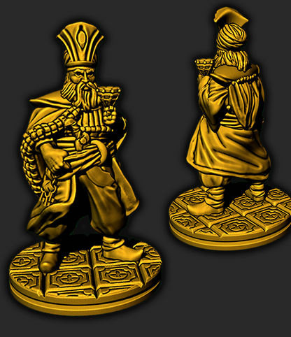 Arabian King, Chancellor, Prince & Princess Mini Figure 28-32MM Resin 3D Printed