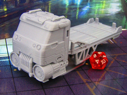 Flatbed Hover Truck Space Vehicle Car Scenery Scatter Terrain 3D Printed Model