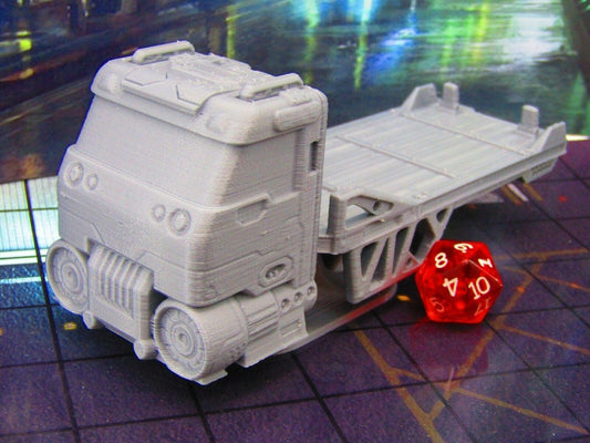 Flatbed Hover Truck Space Vehicle Car Scenery Scatter Terrain 3D Printed Model