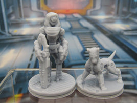 Assassin Droid Sniper & Robot Dog Companion Mini Miniature 3D Printed